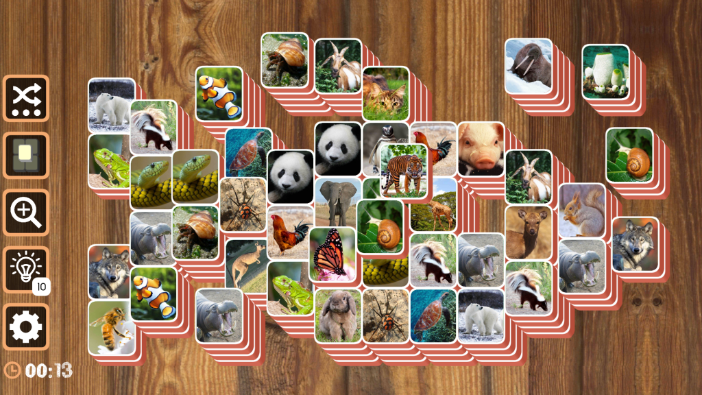 mahjong tiles with animals