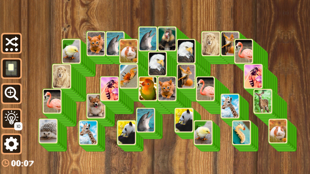 mahjong tiles with animals