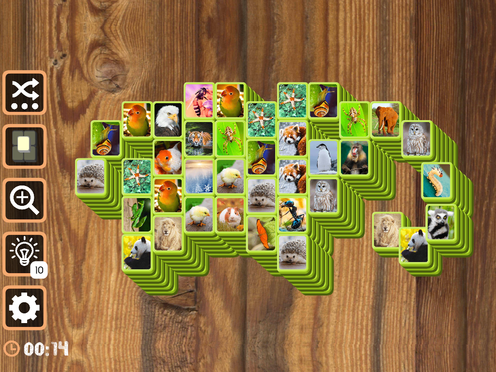 mahjong tiles with animals